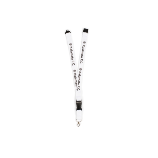 ΚΟΡΔΟΝΙ ΛΑΙΜΟΥ LANYARD KALAMATA F.C. ΑΣΠΡΟ ΣΗΜΑ
