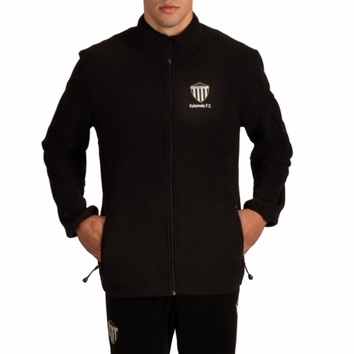 ΖΑΚΕΤΑ FLEECE ΜΕ ΨΗΛΟ ΛΑΙΜΟ KALAMATA F.C. ΜΑΥΡΟ ΣΗΜΑ